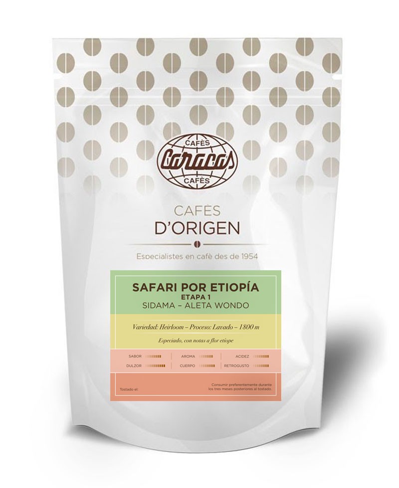 CAFÉ ORIGEN: ETIOPIA - Etapa 1 - SIDAMA - ALETA WONDO (250 GR)