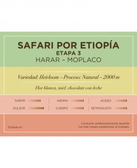 CAFÉ ORIGEN: SAFARI POR ETIOPÍA - HARAR MOPLACO (250 GR)