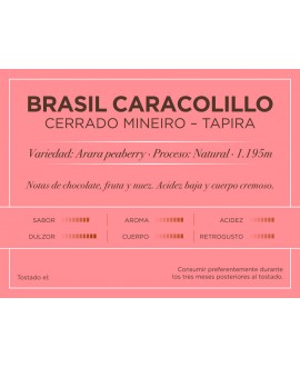 BRAZILIAN ORIGIN COFFEE CARACOLILLO (250 GR)