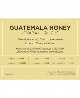 ORIGIN COFFEE: HONEY GUATEMALA (250 GR)