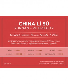 CAFÉ ORIGEN: CHINA LÌ SÙ (250 GR)